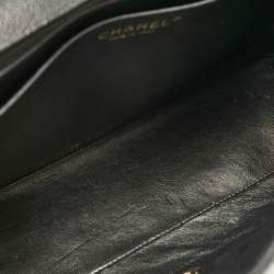 Chanel Black Quilted Caviar Leather Maxi Classic Single Flap Bag