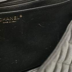 Chanel Black Quilted Caviar Leather Maxi Classic Single Flap Bag