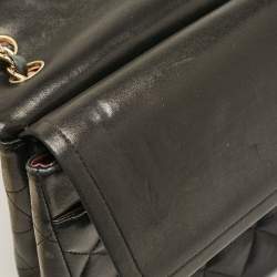Chanel Black Quilted Leather Jumbo Classic Double Flap Bag