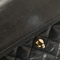 Chanel Black Quilted Leather Jumbo Classic Double Flap Bag
