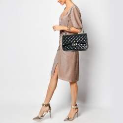 Chanel Black Quilted Leather Jumbo Classic Double Flap Bag