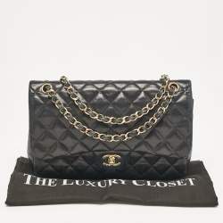 Chanel Black Quilted Leather Jumbo Classic Double Flap Bag