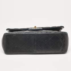 Chanel Black Quilted Leather Jumbo Classic Double Flap Bag