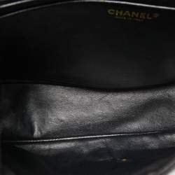Chanel Black Quilted Caviar Leather Maxi Classic Single Flap Bag