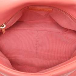 Pre Owned Chanel Light Pink Quilted Leather Small 19 Flap Bag