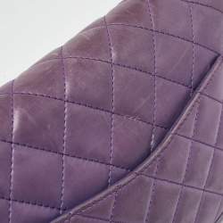 Chanel Purple Quilted Leather Classic 227 Reissue 2.55 Flap Bag