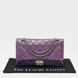 Chanel Purple Quilted Leather Classic 227 Reissue 2.55 Flap Bag