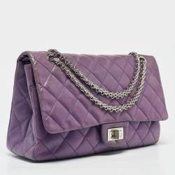 Chanel Purple Quilted Leather Classic 227 Reissue 2.55 Flap Bag