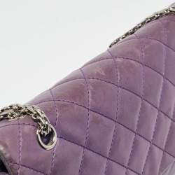 Chanel Purple Quilted Leather Classic 227 Reissue 2.55 Flap Bag