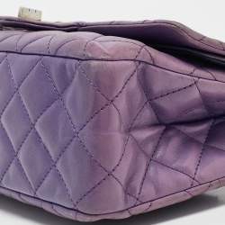 Chanel Purple Quilted Leather Classic 227 Reissue 2.55 Flap Bag