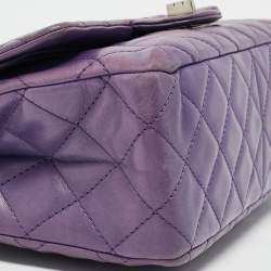 Chanel Purple Quilted Leather Classic 227 Reissue 2.55 Flap Bag