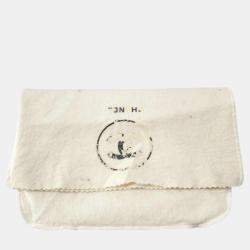 Chanel White Caviar Leather Diana Chain Shoulder Bag