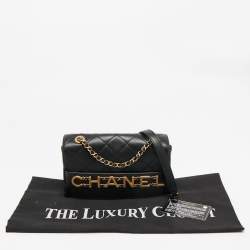 Chanel Black Quilted Leather Small Enchained Flap Bag