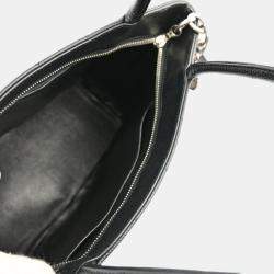Pre Owned Chanel Black Calfskin Medallion Tote Handbag