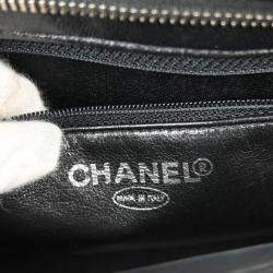 Pre Owned Chanel Black Calfskin Medallion Tote Handbag