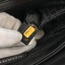 Pre Owned Chanel Black Calfskin Choco Bar Chain Handbag