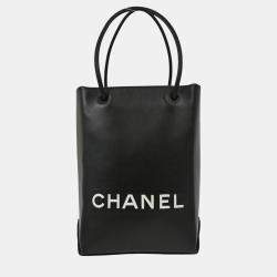 Pre Owned Chanel Black Calfskin Essential Tote Bag