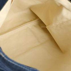 Pre Owned Chanel Blue Denim Luxury Line Tote Handbag