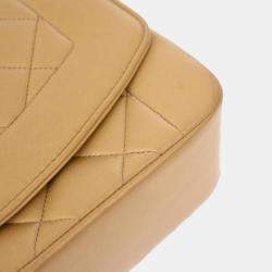 Chanel Beige Lambskin Small Diana Shoulder Bag