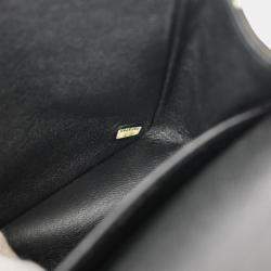 Chanel Black Canvas Coco Medium Classic Double Flap Shoulder Bag