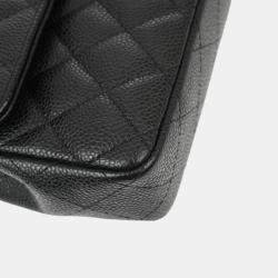 Chanel Black Calfskin East West Shoulder Bag