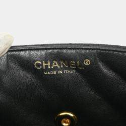 Chanel Black Calfskin East West Shoulder Bag