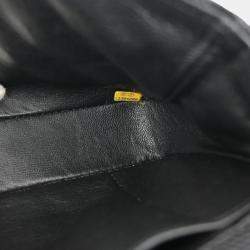 Chanel Black Calfskin East West Shoulder Bag