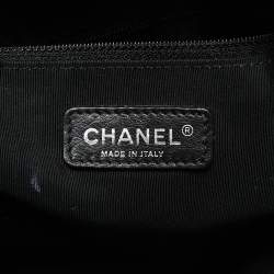 Pre Owned Chanel Silver Coated Nylon 31 Rue Cambon Graphic Drawstring Tote