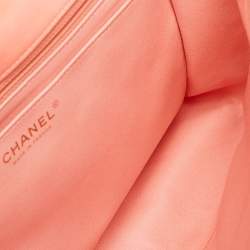 Chanel Ombre Orange/Cream Quilted Leather Jumbo Classic Single Flap Bag
