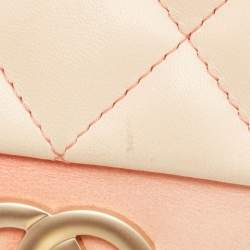 Chanel Ombre Orange/Cream Quilted Leather Jumbo Classic Single Flap Bag