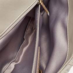 Pre Owned Chanel Grey Quilted Leather Paris-Bombay Triptych Flap Bag