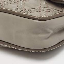 Pre Owned Chanel Grey Quilted Leather Paris-Bombay Triptych Flap Bag