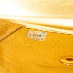 Chanel Gold Lambskin Matelasse Coco Mark Handbag