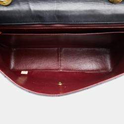 Chanel Black Lambskin Matelasse Coco Mark Chain Shoulder Bag