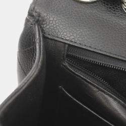 Chanel Leather Grained Calfskin Black Deca Matelasse 30 Classic Large W-Flap Shoulder Bag