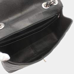 Chanel Leather Grained Calfskin Black Deca Matelasse 30 Classic Large W-Flap Shoulder Bag