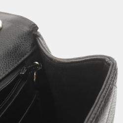 Chanel Leather Grained Calfskin Black Deca Matelasse 30 Classic Large W-Flap Shoulder Bag