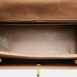 Pre Owned Chanel Brown Lambskin Mademoiselle Coco Mark Chain Shoulder Bag