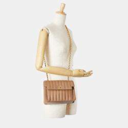 Pre Owned Chanel Brown Lambskin Mademoiselle Coco Mark Chain Shoulder Bag