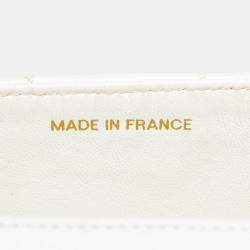Chanel White Black Bicolor Lambskin Matelasse 25 Coco Mark Diana Chain Shoulder Bag
