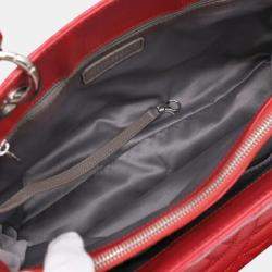 Chanel Red Caviar Skin Gst Matelasse Chain Tote Bag