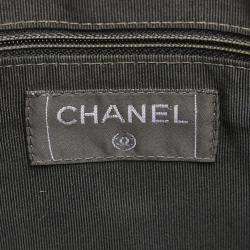 Chanel Black Silver Caviar Skin Coco Mark Chain Tote Bag