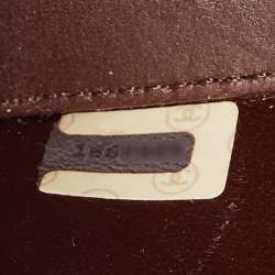 Pre Owned Chanel Brown Quilted Leather Trapezoid Flap Bag