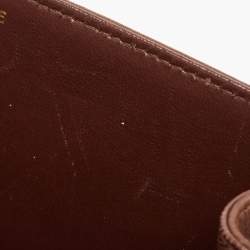 Pre Owned Chanel Brown Quilted Leather Trapezoid Flap Bag