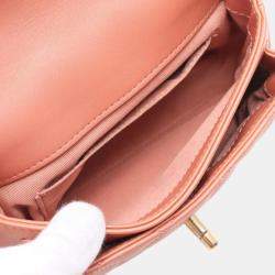 Chanel Pink Lambskin Matelasse Shoulder Bag