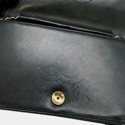 Chanel Black Lambskin Coco Mark Matelasse Push Lock Chain Shoulder Bag