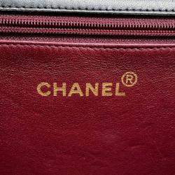 Chanel Black Lambskin Coco Mark Matelasse Push Lock Chain Shoulder Bag