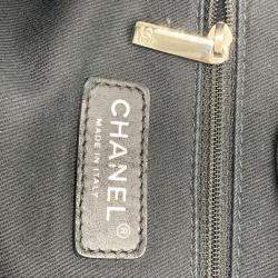 Chanel Canvas Grey Deauville Pm Chain Tote Bag