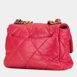 Chanel Pink Large Lambskin 19 Flap