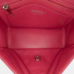 Pre Owned Chanel Mini Lambskin Rectangular Classic Single Flap Bag